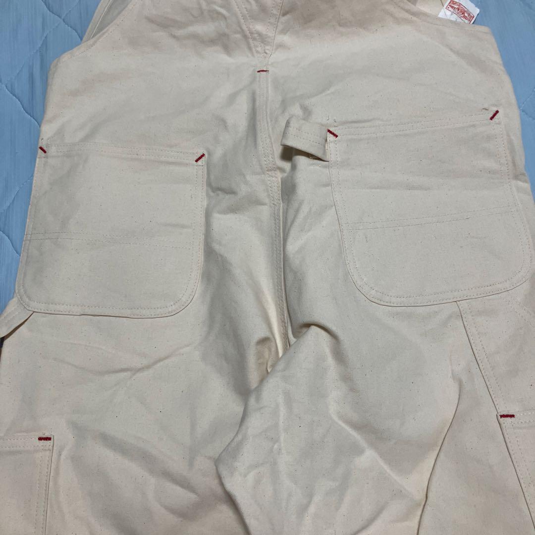 80s 星タグカーハート オーバーオール 生成りUSA製 デッドストック試着のみ