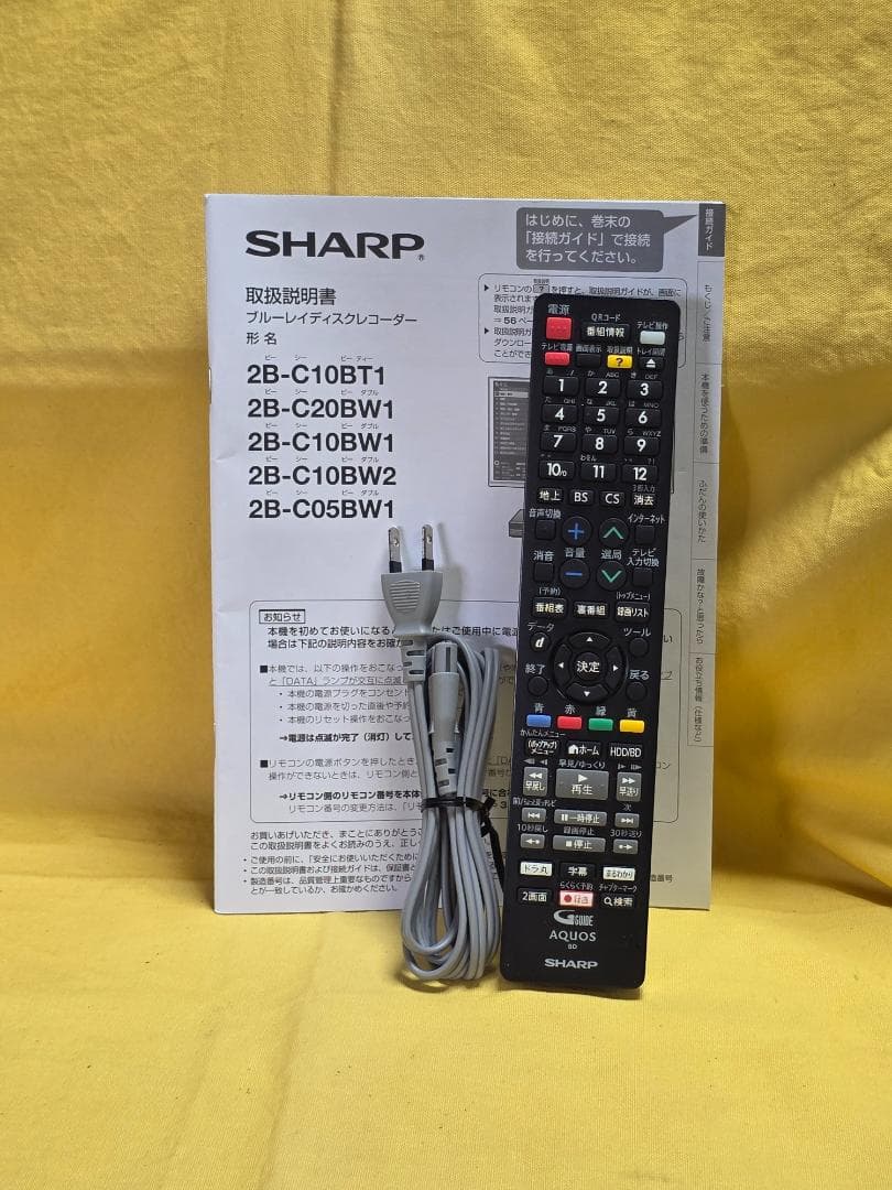 SHARP AQUOS BDレコーダー 2B-C10BW1　2019年製 整備品