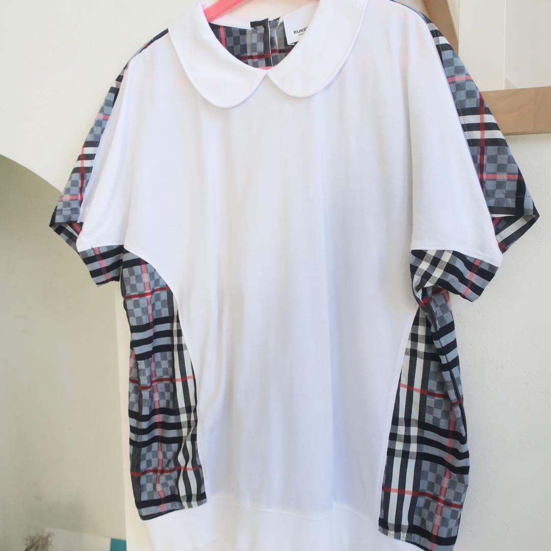 kaorinバーバリー ピーターパンカラー チェッカーボードパネル