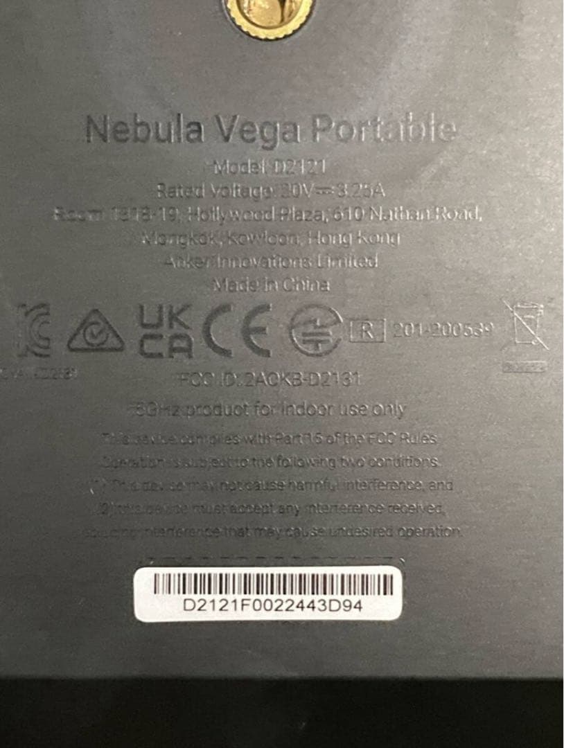 交渉可能　Anker nebula vega プロジェクター本体 動作品