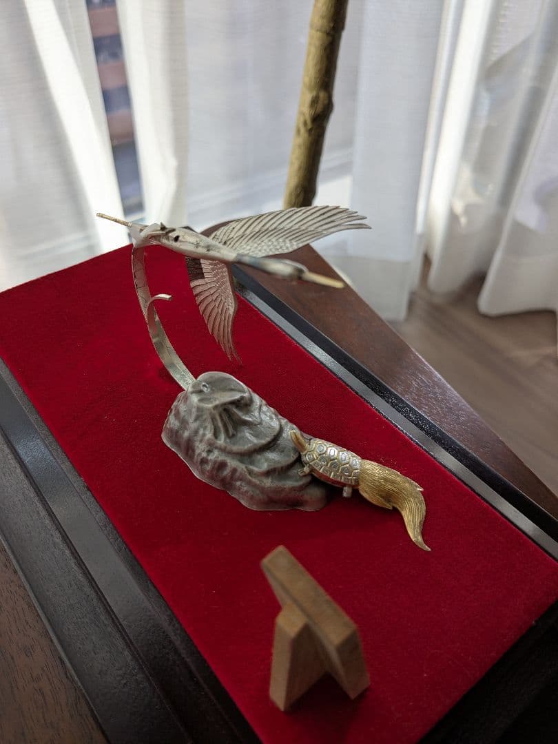 G*郎様 武比古　純銀製（たぶん）　鶴3.5号　訳あり保管品　ガラスケース無し