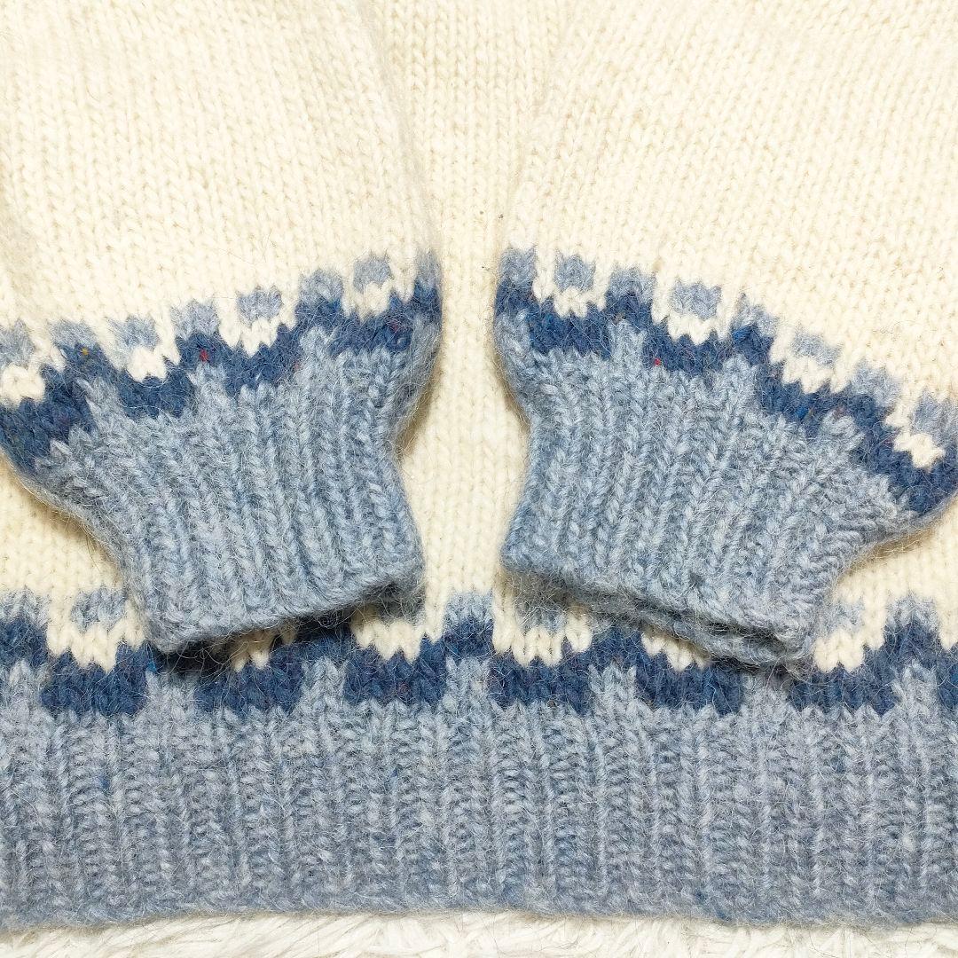 シェットランド　セーター　ノルディック柄　肉厚ピュアウール100%　XL〜XXL