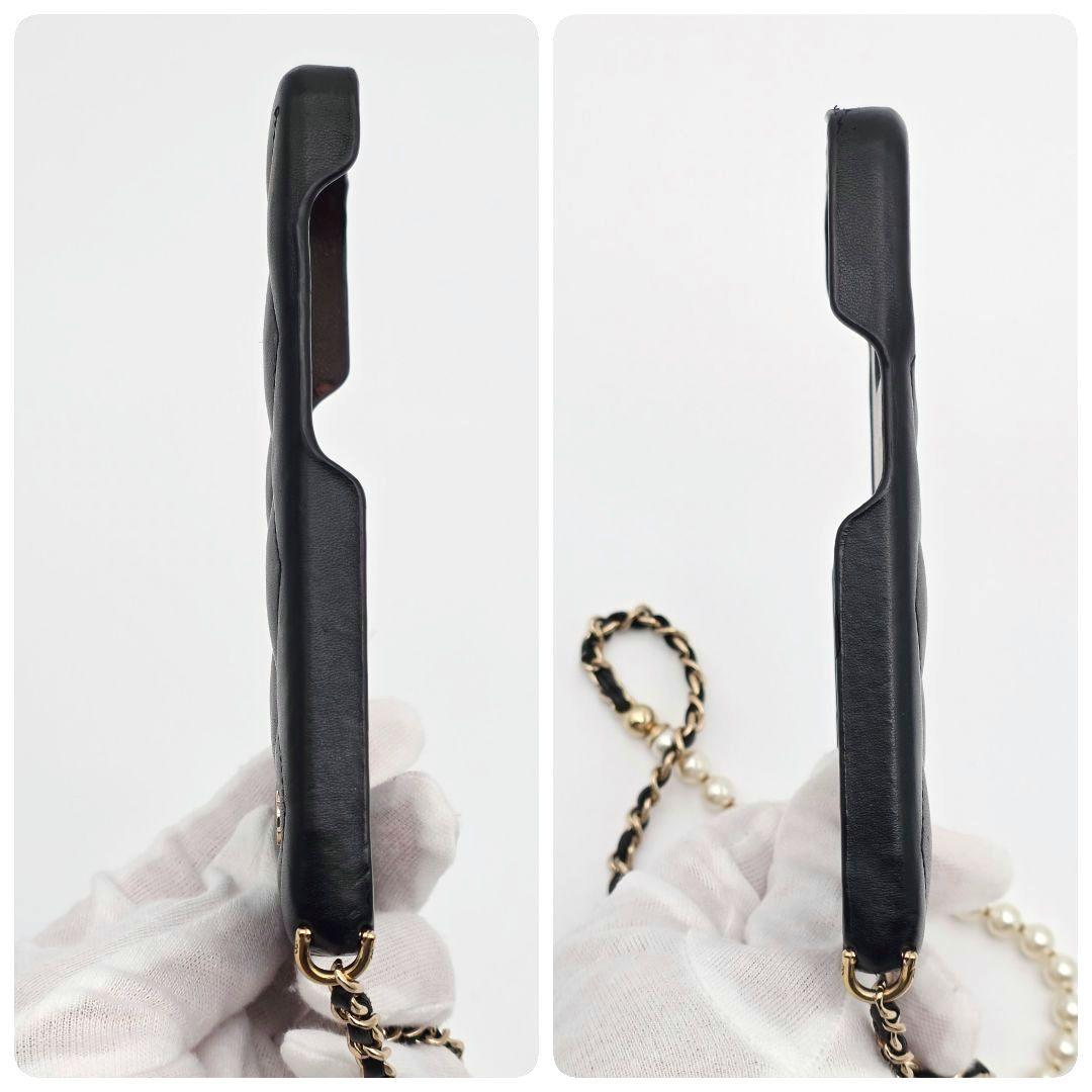CHANEL iphone14pro ケース マトラッセ チェーン ココマーク