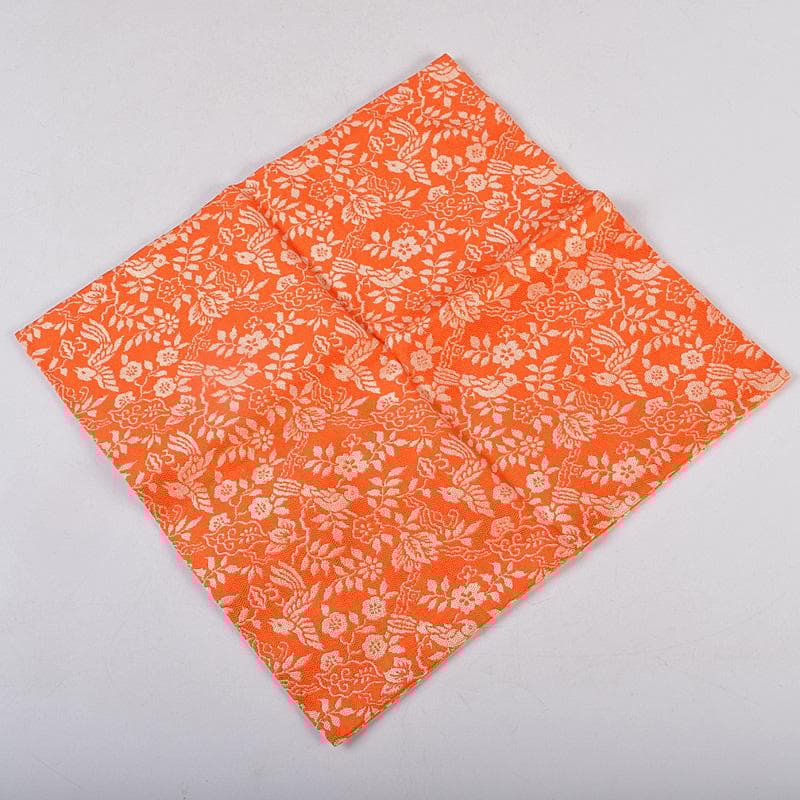 茶道具　緋色　花鳥文　帛紗　出帛紗　表千家十三代即中斎極め箱　V　R9010