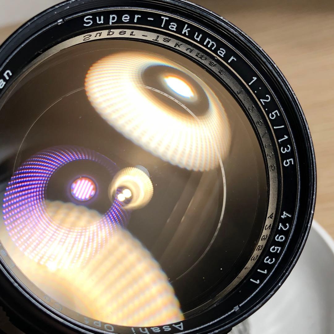 純正キャップ付　SUPER TAKUMAR 135mm f2.5 M42マウント