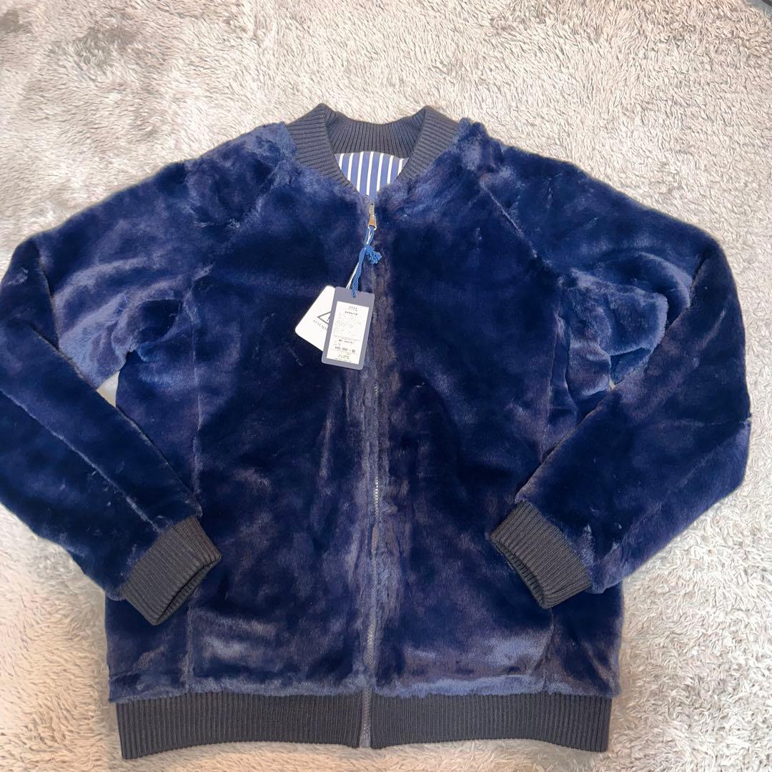 muta★リバーシブルファーMA-1ブルゾン★ネイビー★2way