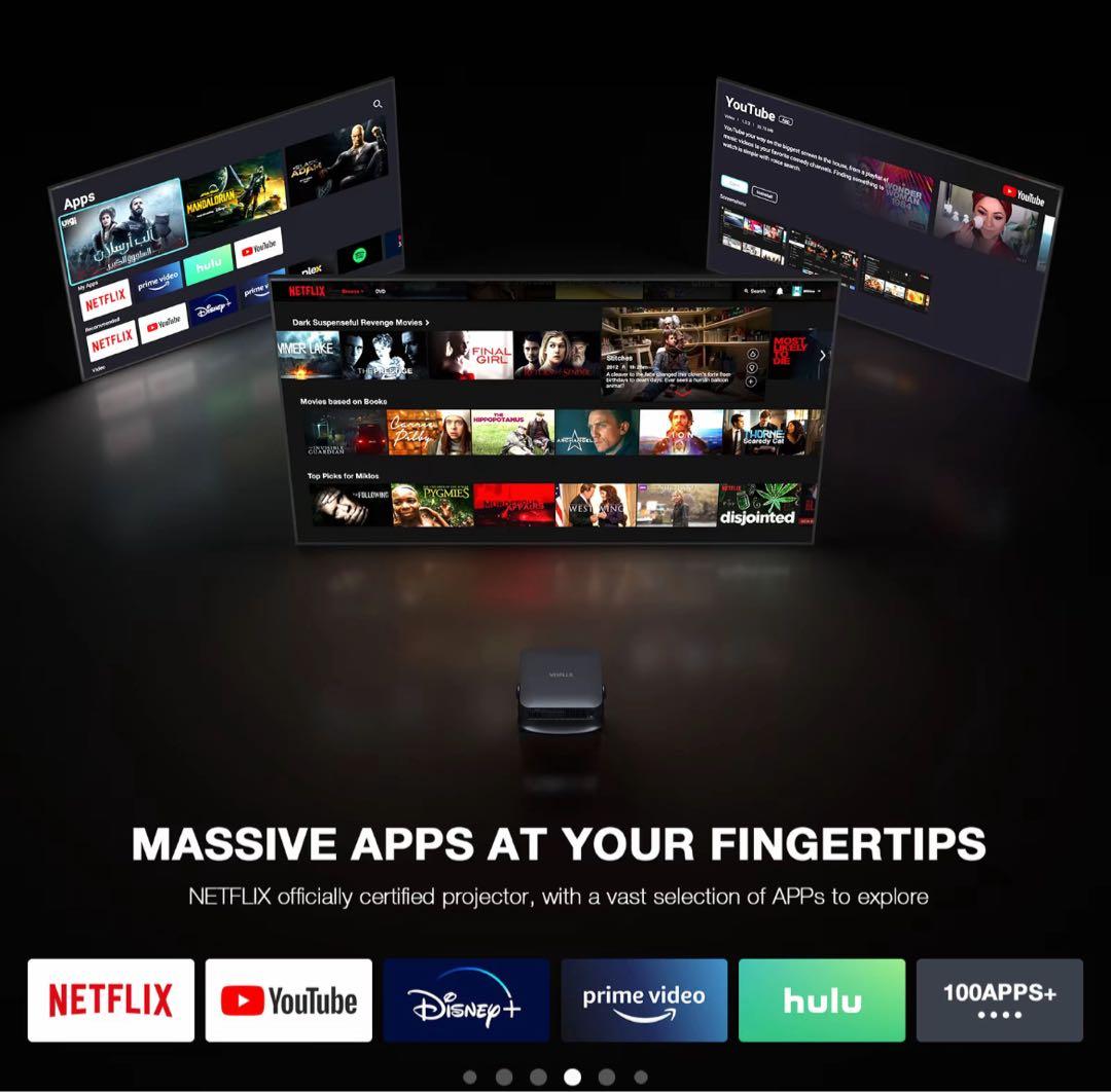 今夜限定VOPLLS プロジェクター 4K Netflix公式ライセンス