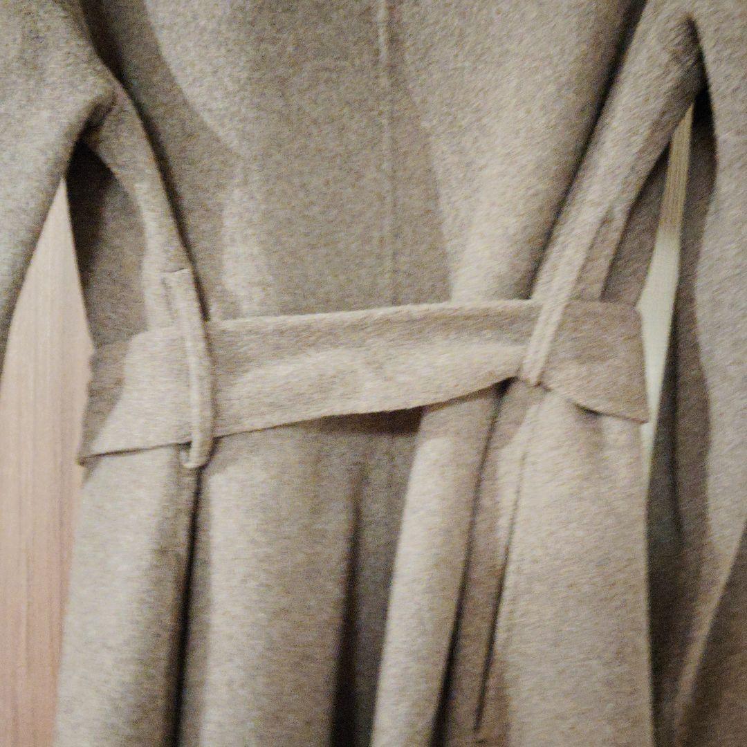 NOBLE ノーブル リバーオーバーカラーミディコート グレーA