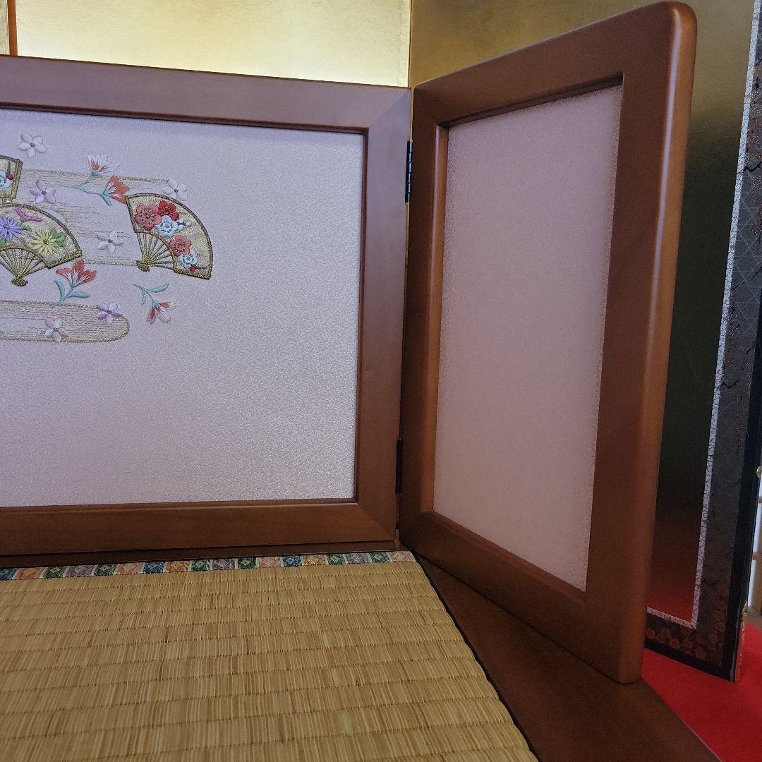 雛人形　台と屏風セット　a