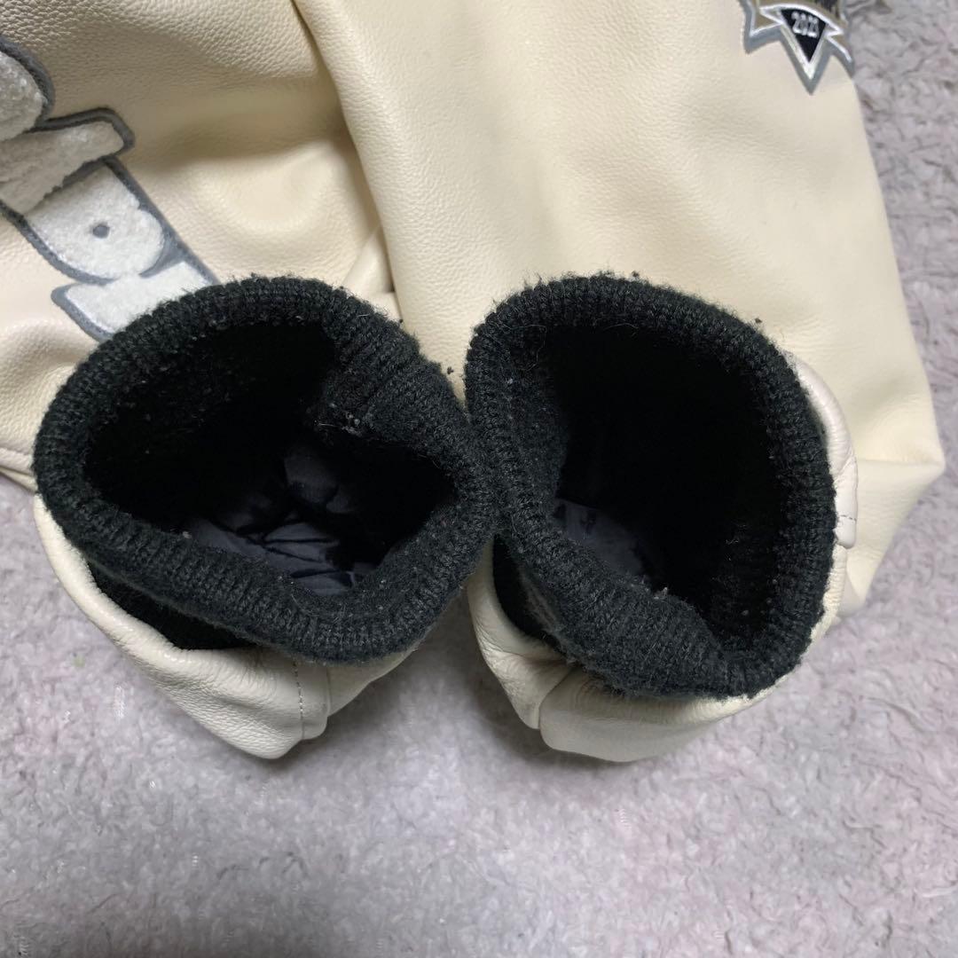 美品 2XL Lafayette ラファイエット スタジャン ブルゾン レザー