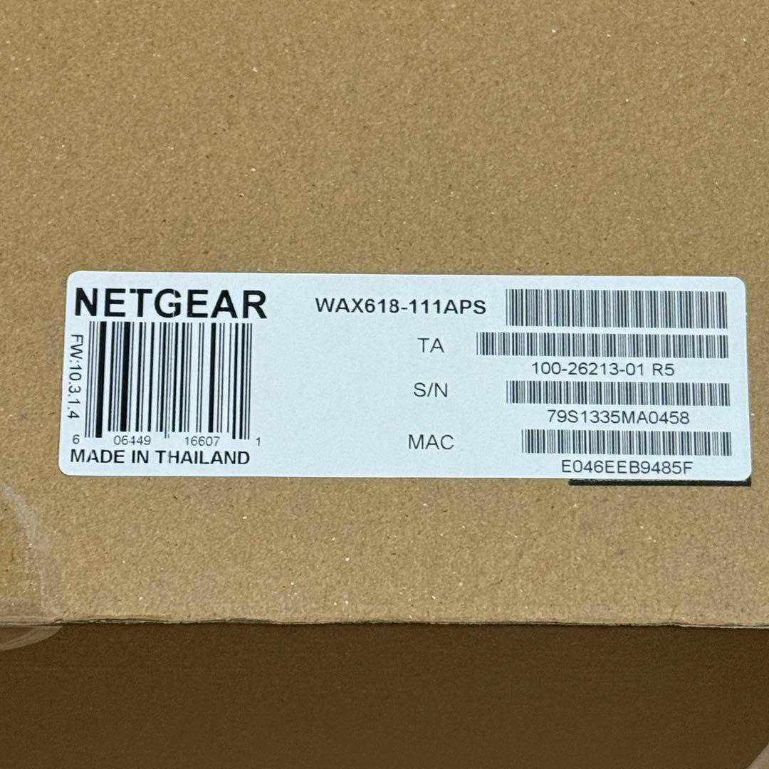 新品未開封品 NETGEAR INSIGHT WAX618-111APS