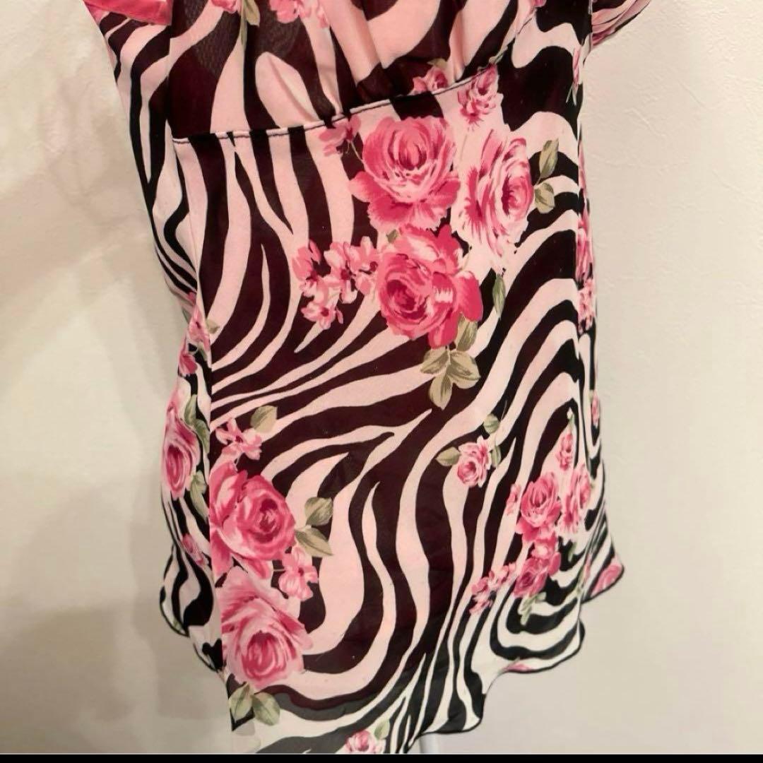 新品　MARS マーズ　ゼブラ薔薇柄　キャミソール　S〜M size