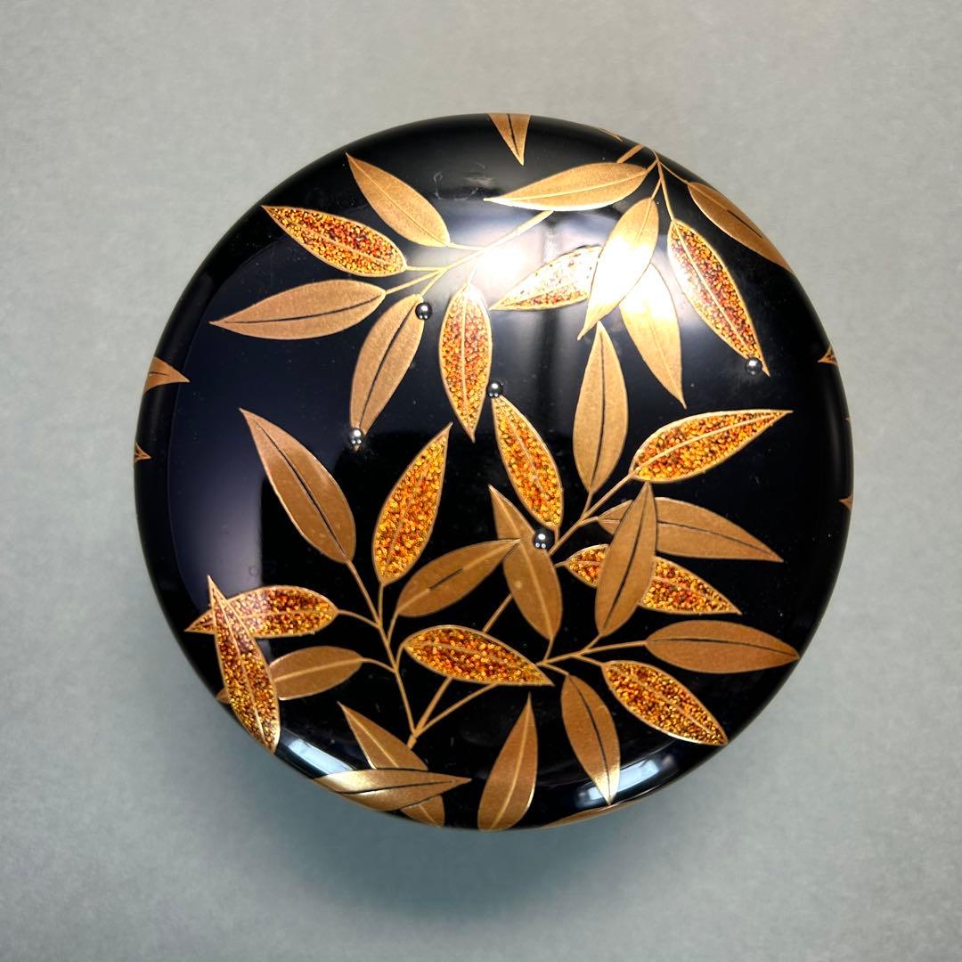 棗　『村田宗覚　笹蒔絵』　惺斎好写　平棗　お茶道具　茶道　共箱　工芸品