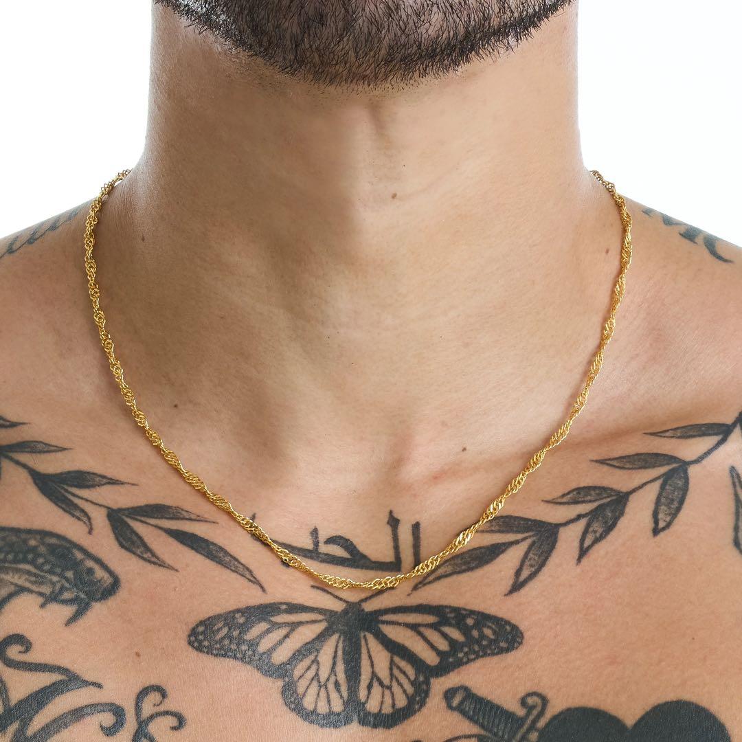 KY9JM Singapore 3mm (Gold) ネックレス 未使用