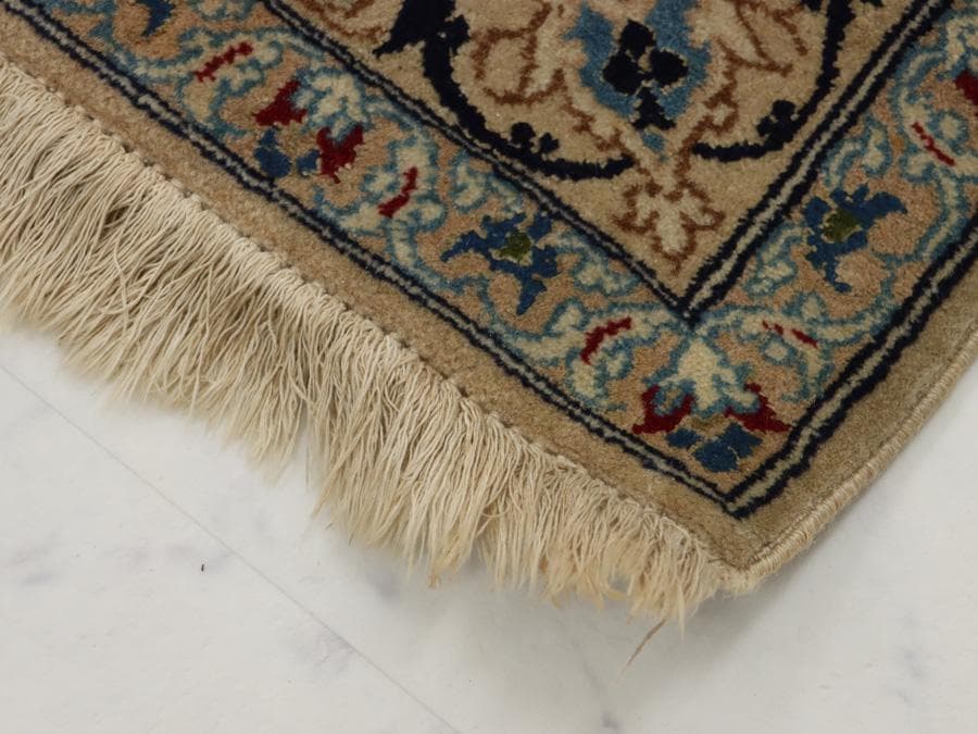 専用Y2301 ペルシャ絨毯 イラン ナイン ウール 手織 大判205×130㎝