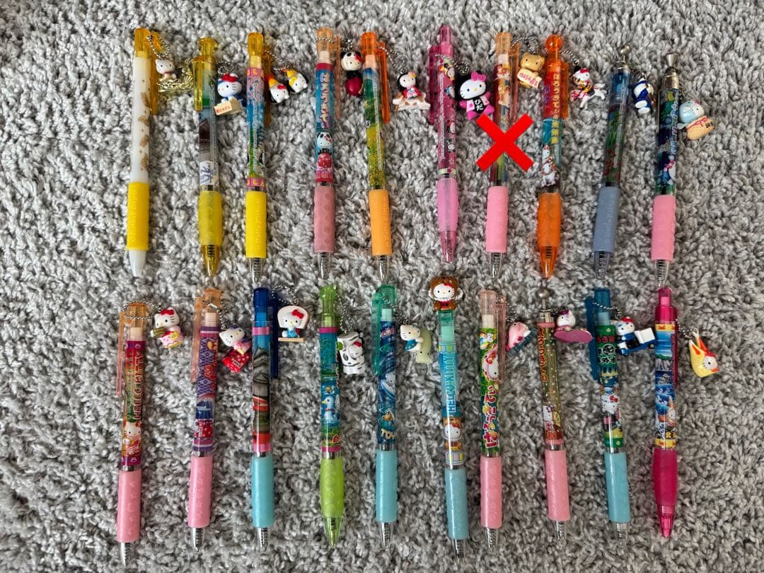 ご当地キティ ボールペン シャーペン 206本