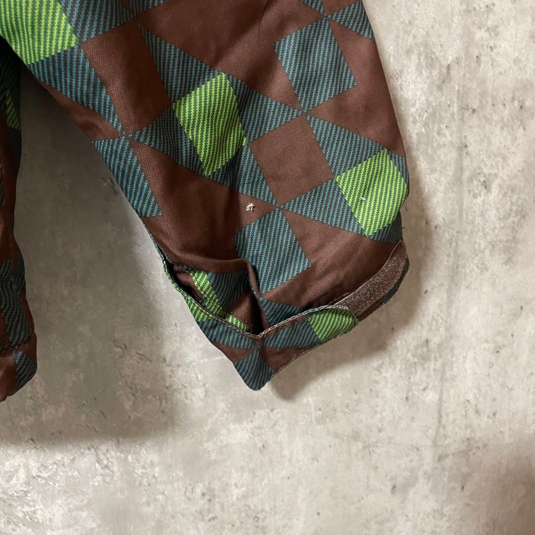 Burtonバートンスキーウェアスノーボードジャケットパーカーフードチェック総柄