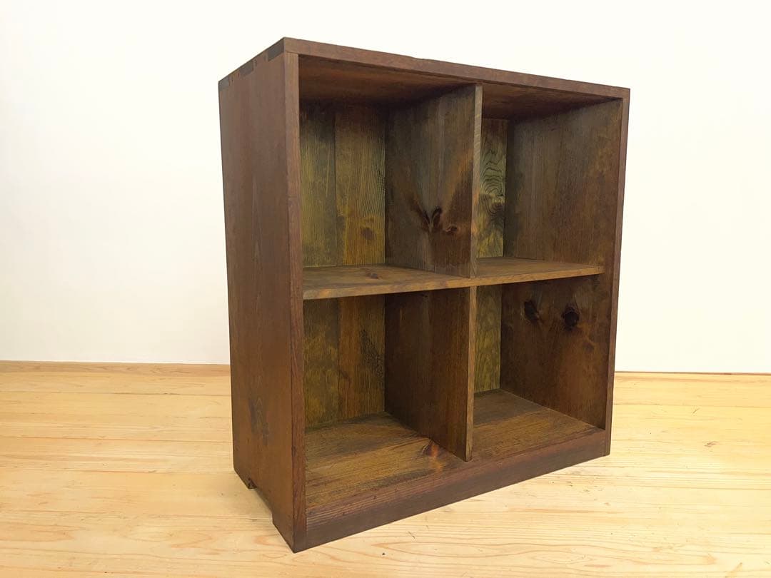 収納棚　本棚　小ぶり　高さ62.5㎝　M089　古道具　ビンテージ　アンティーク