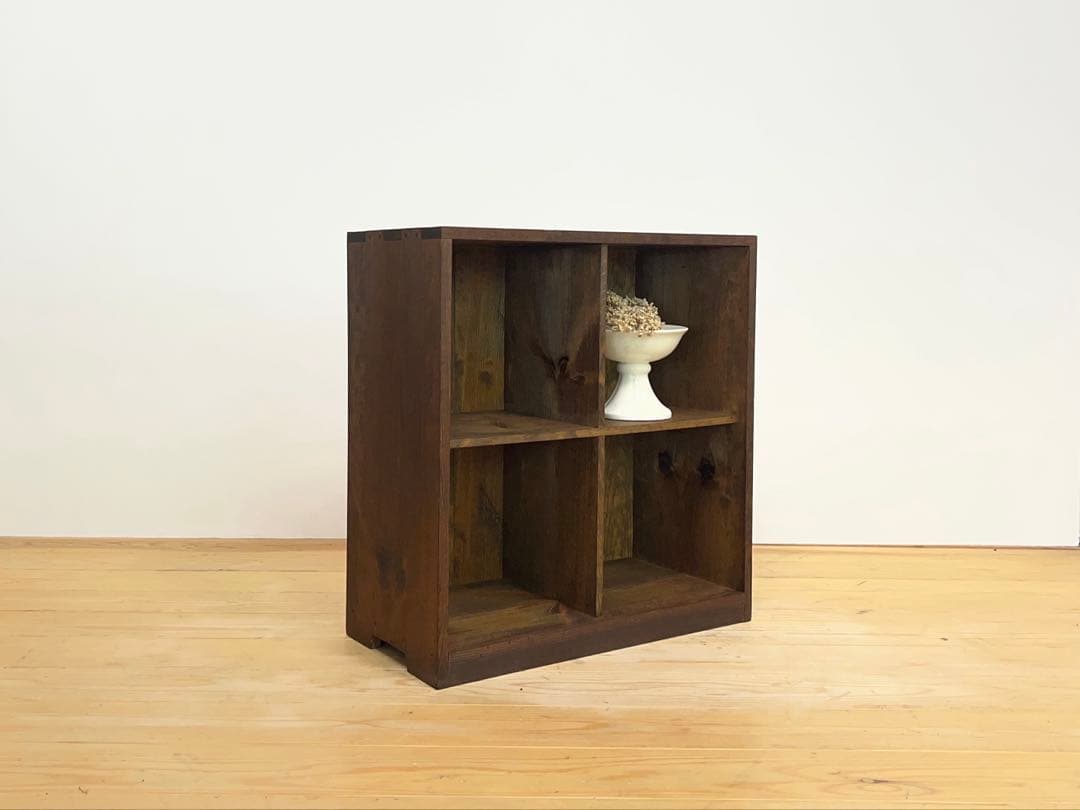 収納棚　本棚　小ぶり　高さ62.5㎝　M089　古道具　ビンテージ　アンティーク