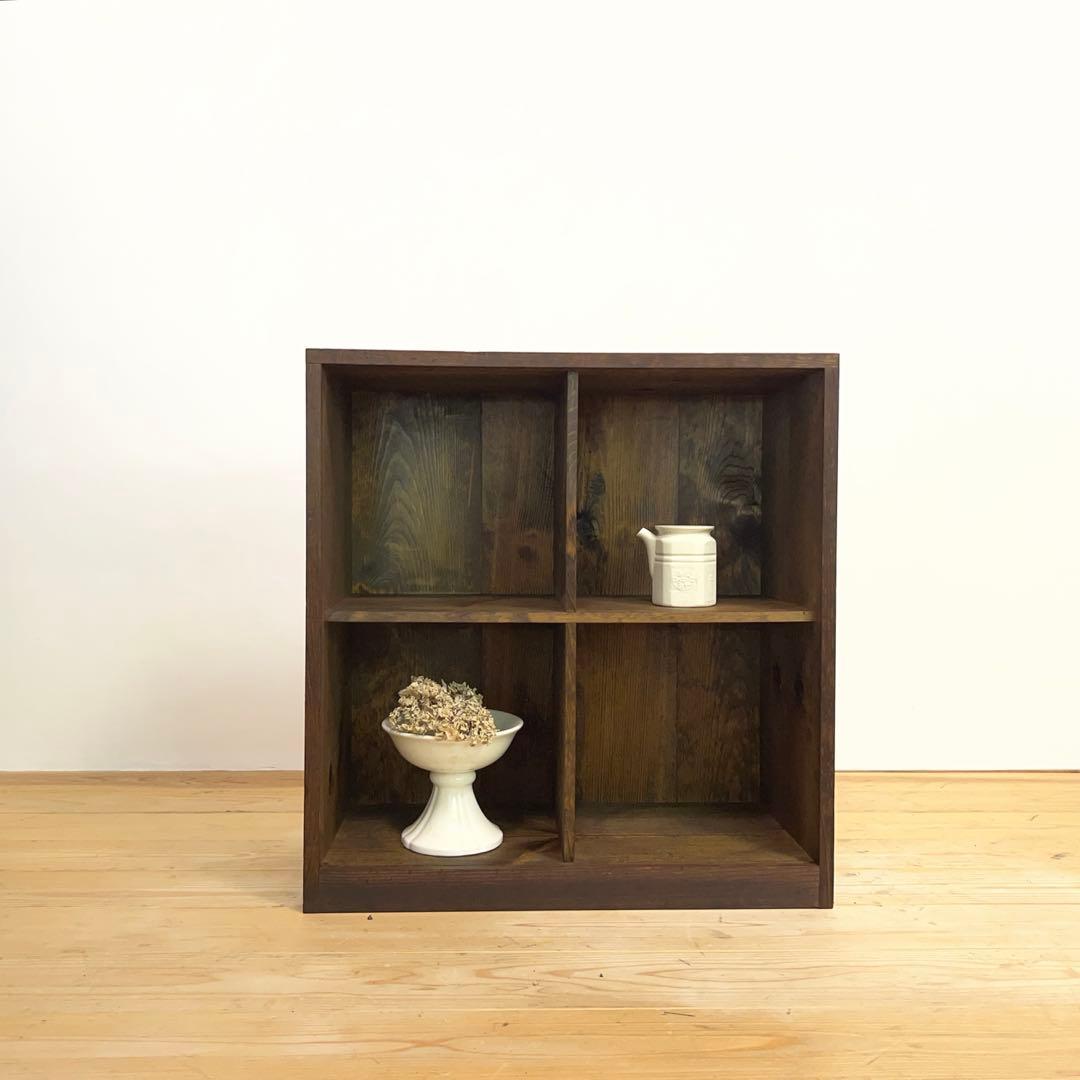 収納棚　本棚　小ぶり　高さ62.5㎝　M089　古道具　ビンテージ　アンティーク