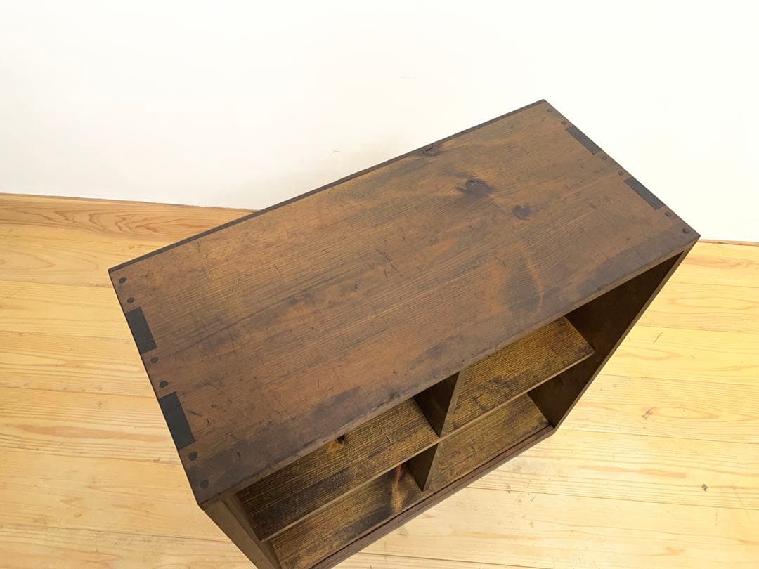 収納棚　本棚　小ぶり　高さ62.5㎝　M089　古道具　ビンテージ　アンティーク