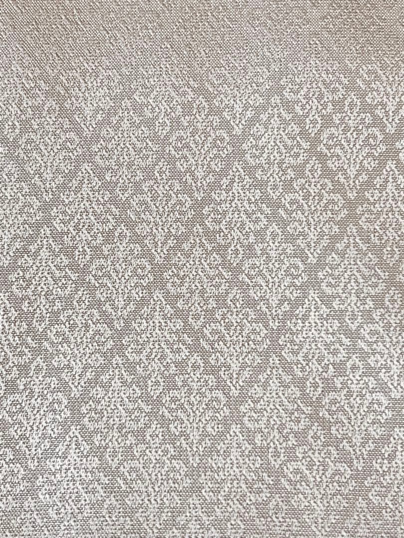 OKANO 博多御召　ピンクベージュ　正絹　丸洗い済　証紙あり　伝統的工芸品