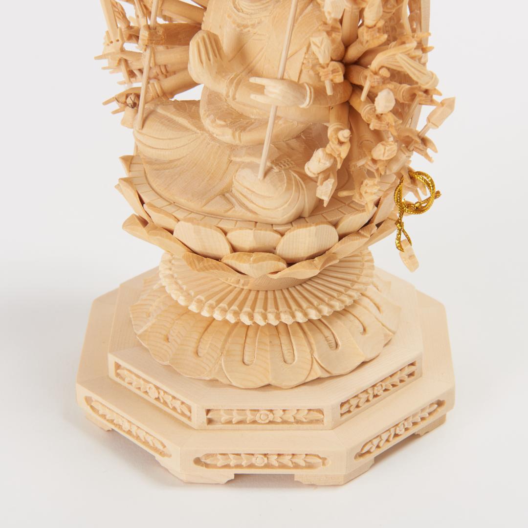 桧　2寸　千手観音　仏像 #042