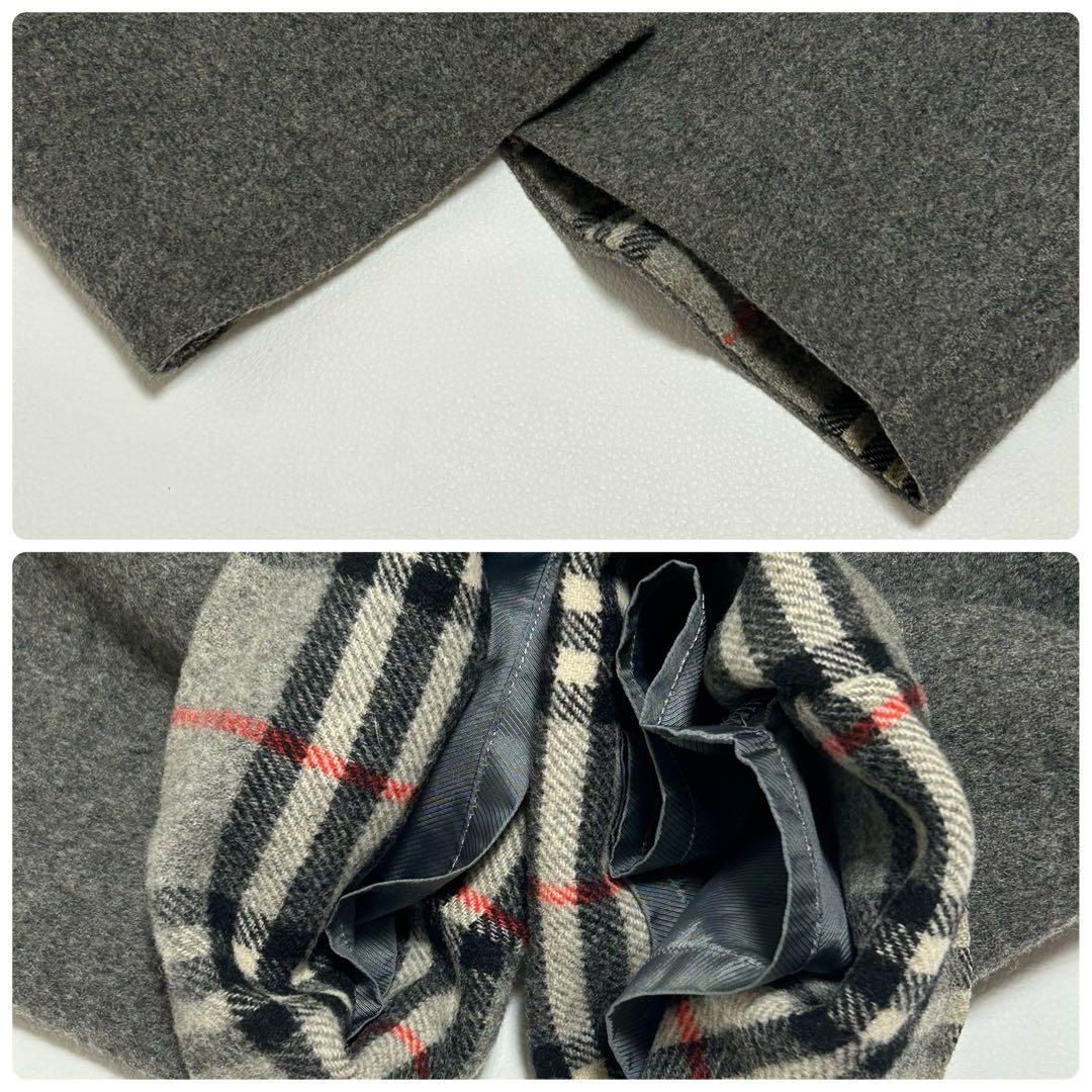 ✨希少 大きいサイズ バーバリー カシミヤ ウール ダブルフェイスコート