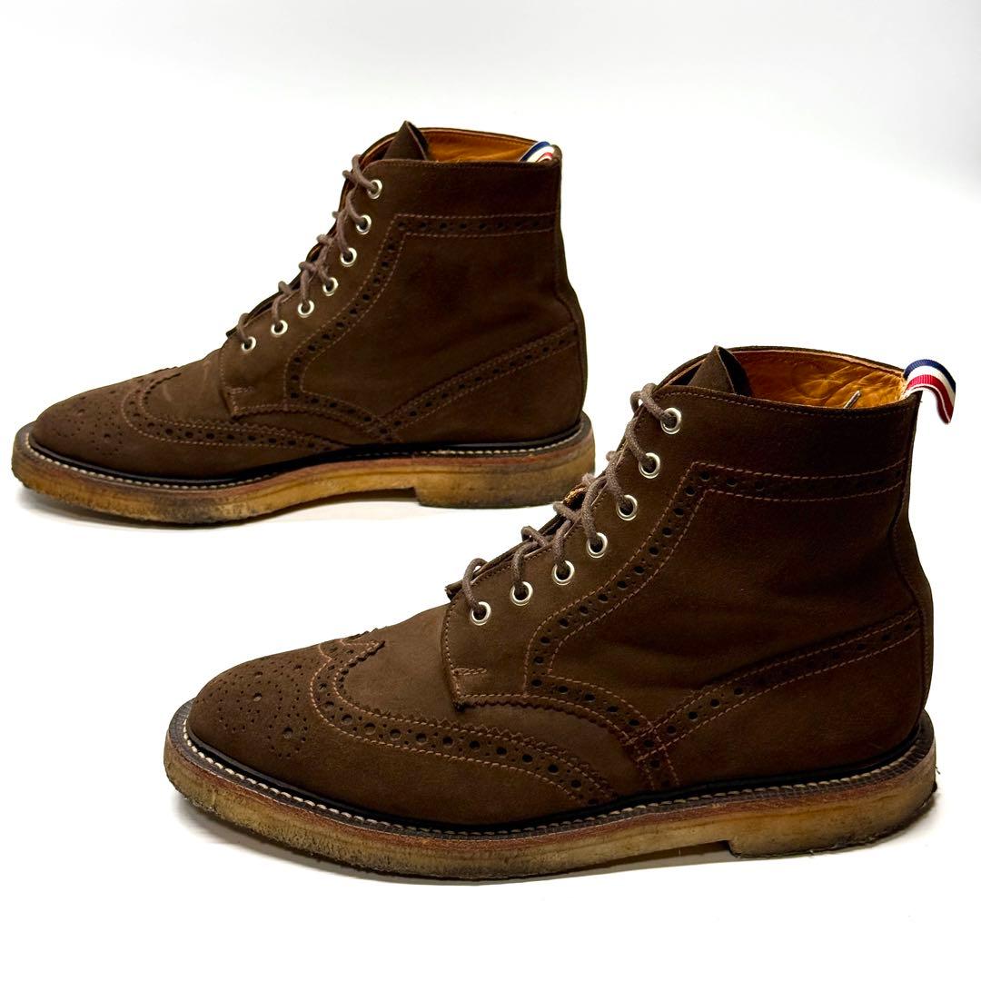 THOM BROWNE トムブラウン レースアップブーツ スエード トリコロール
