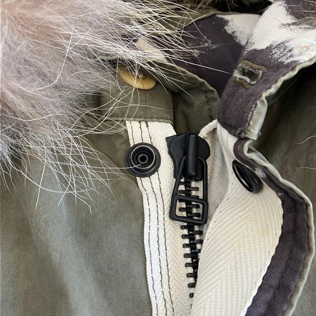 完売品 SASQUATCHfabrix. 裏地ブリーチ加工 モッズコート