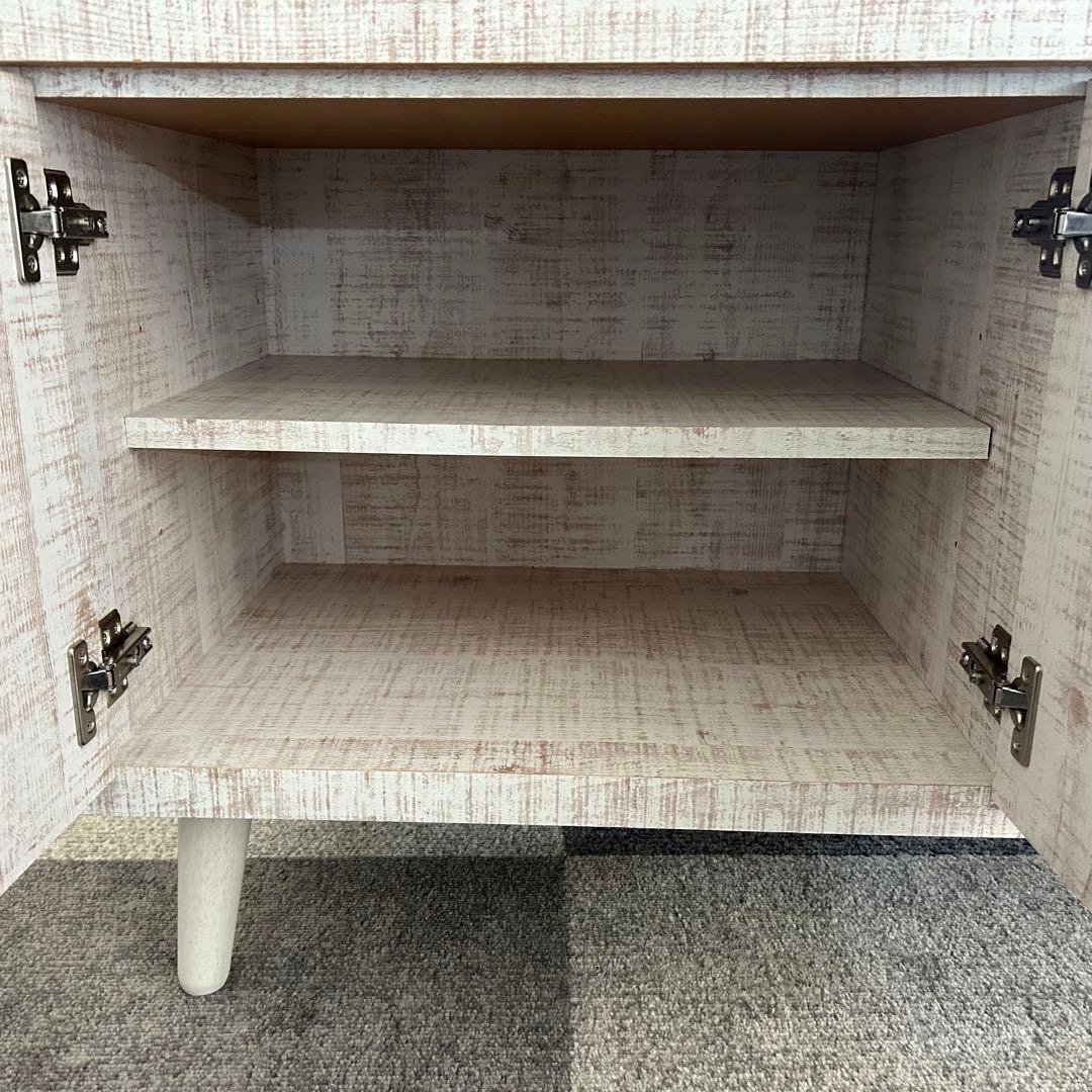 都内23区送料無料❗️ 大川家具　アンティークホワイト　キッチンボード✨