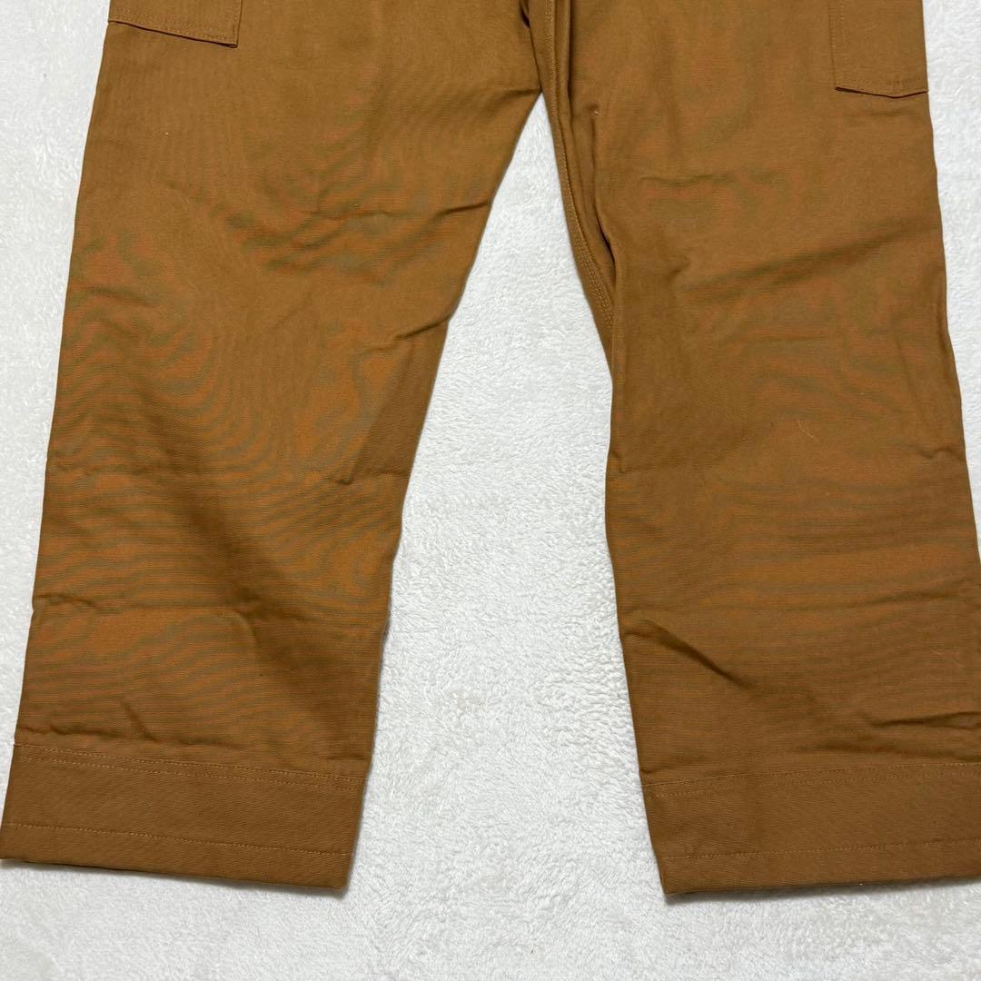美品　カーハート　メキシコ製　ダック地オーバーオール　　ブラウン36×32