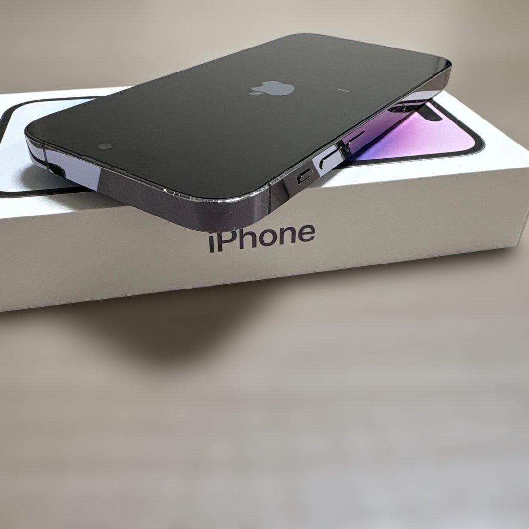 【サマー】iPhone14 pro 256GB ディープパープル　箱付き