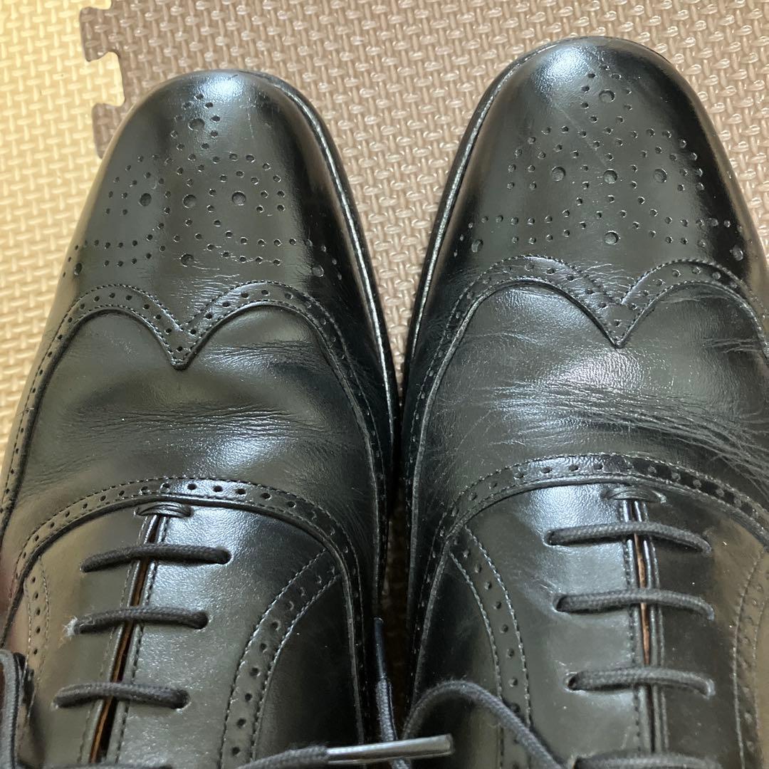 スコッチグレインウィングチップ ブラック