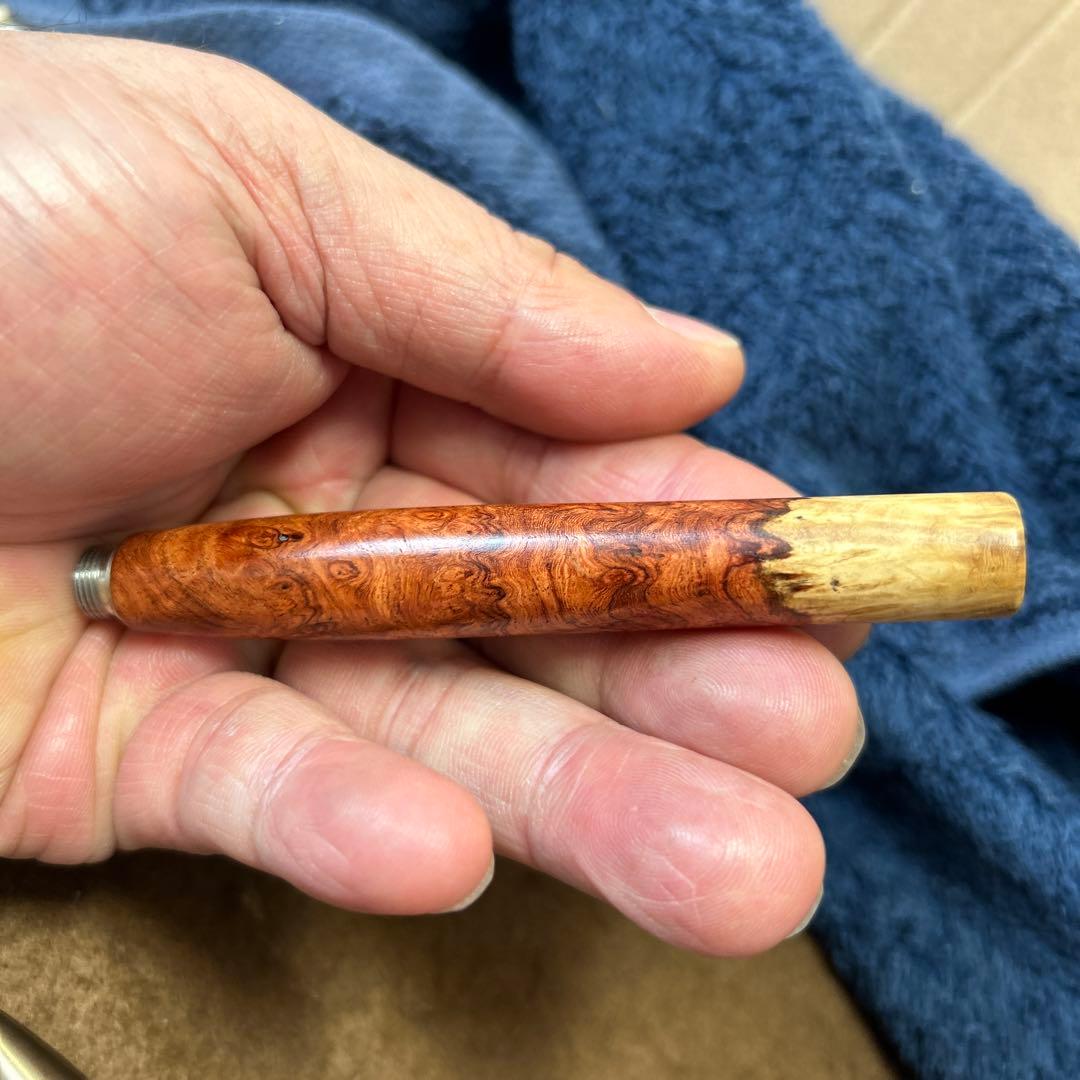 スプリームスタイル　オリジナル　ボールペン 本花梨瘤紅白