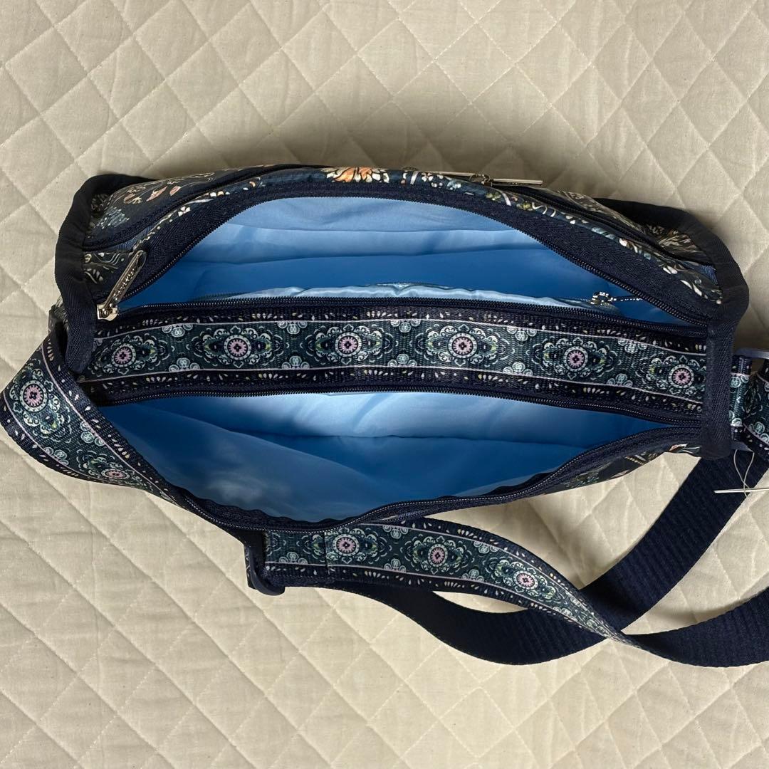 レスポートサック　デラックスエブリデイ　ポーチ付き　ペイズリー柄　ネイビー