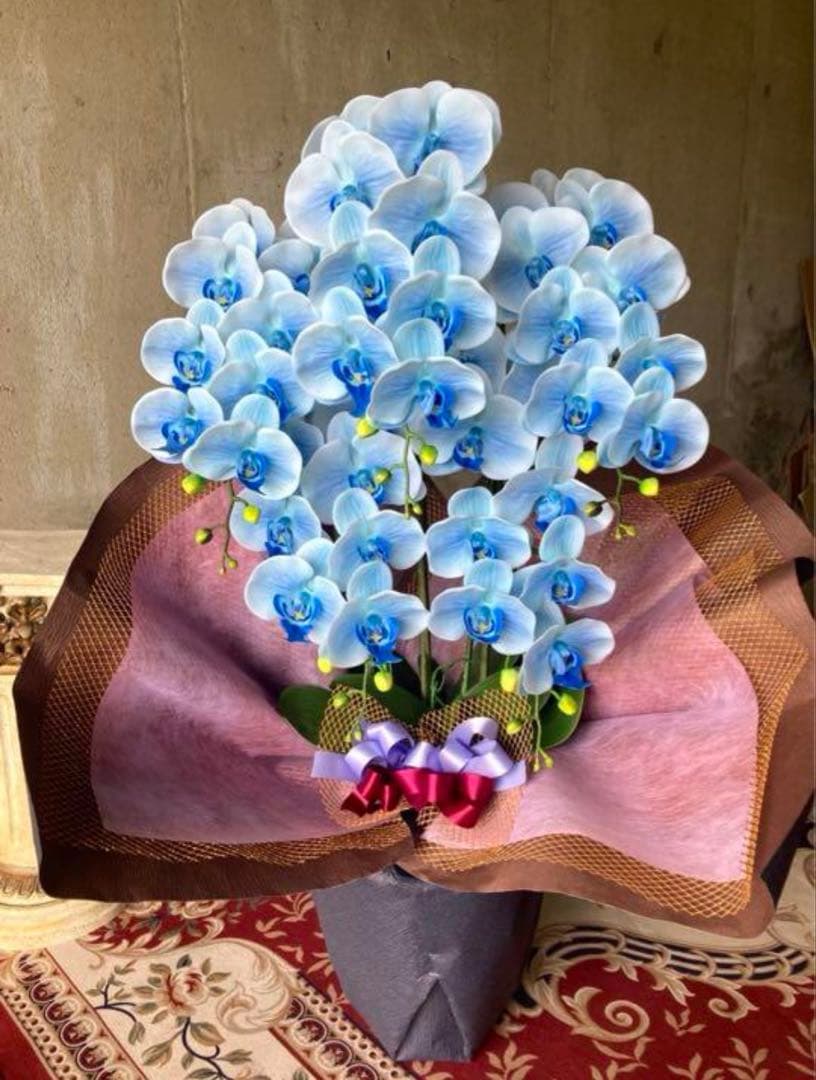 光触媒　人工観葉植物　プレミアム胡蝶蘭１０本立W 高さ90cm