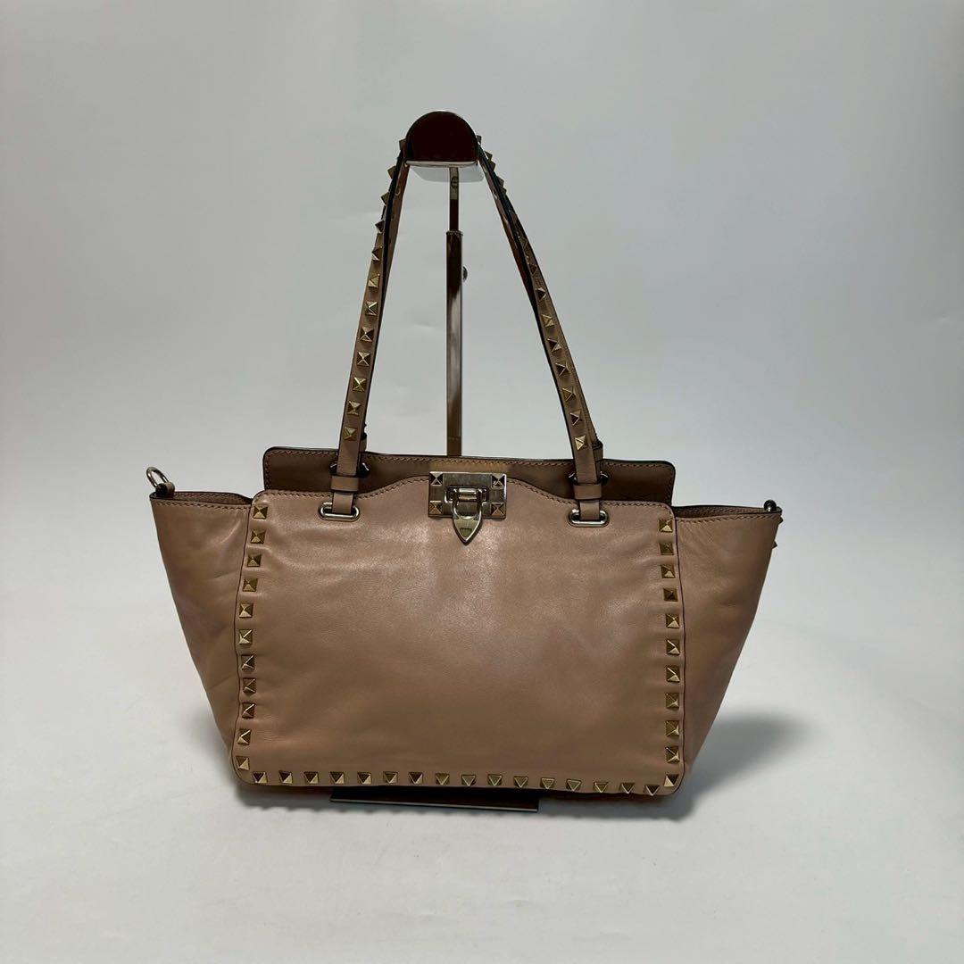 q12【美品】保存袋　領収書付　ヴァレンティノ　ロックスタッズ2wayショルダー