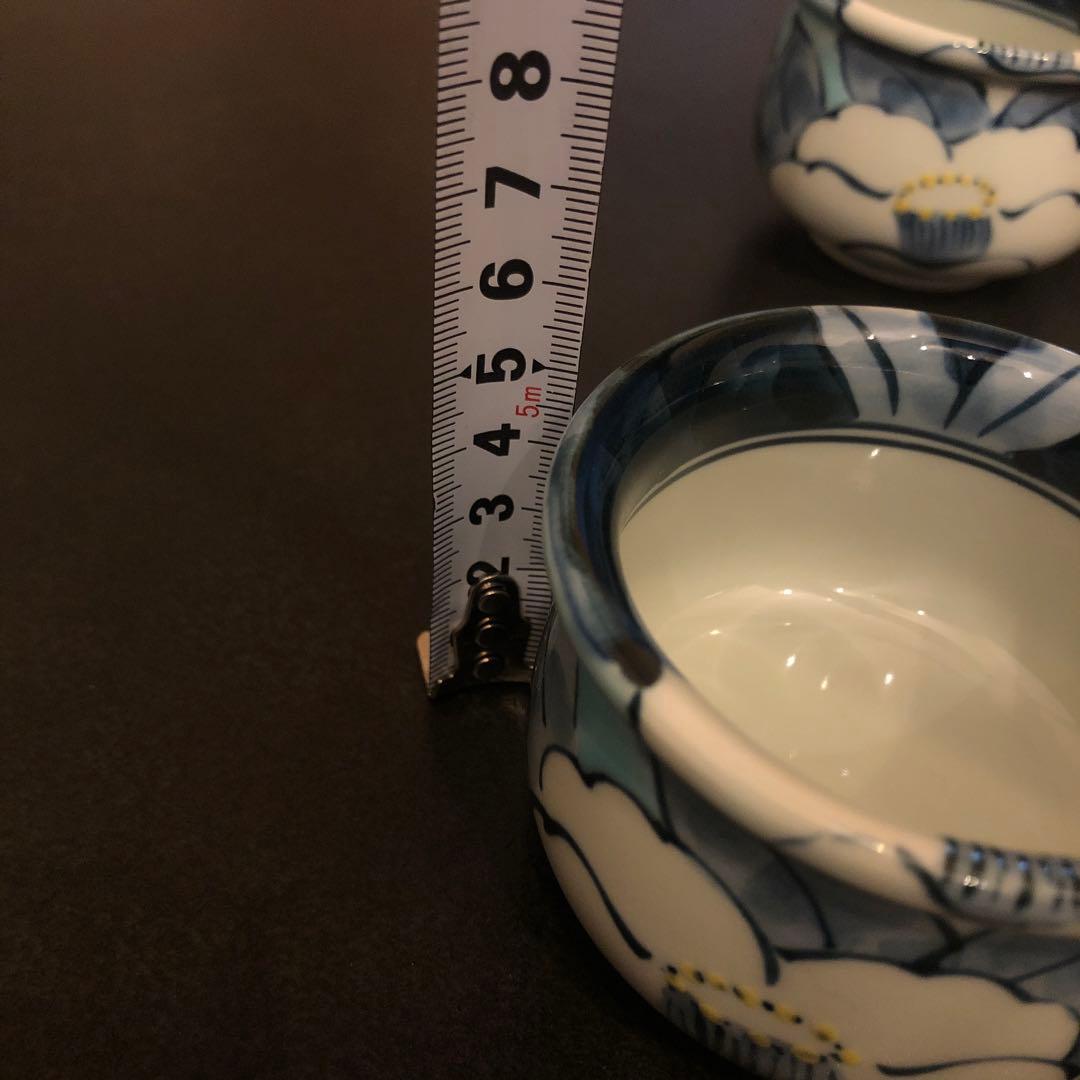 有田焼　陶祥窯 古赤絵花紋 湯呑み 日本酒カップ　　　　椿 小鉢　3客