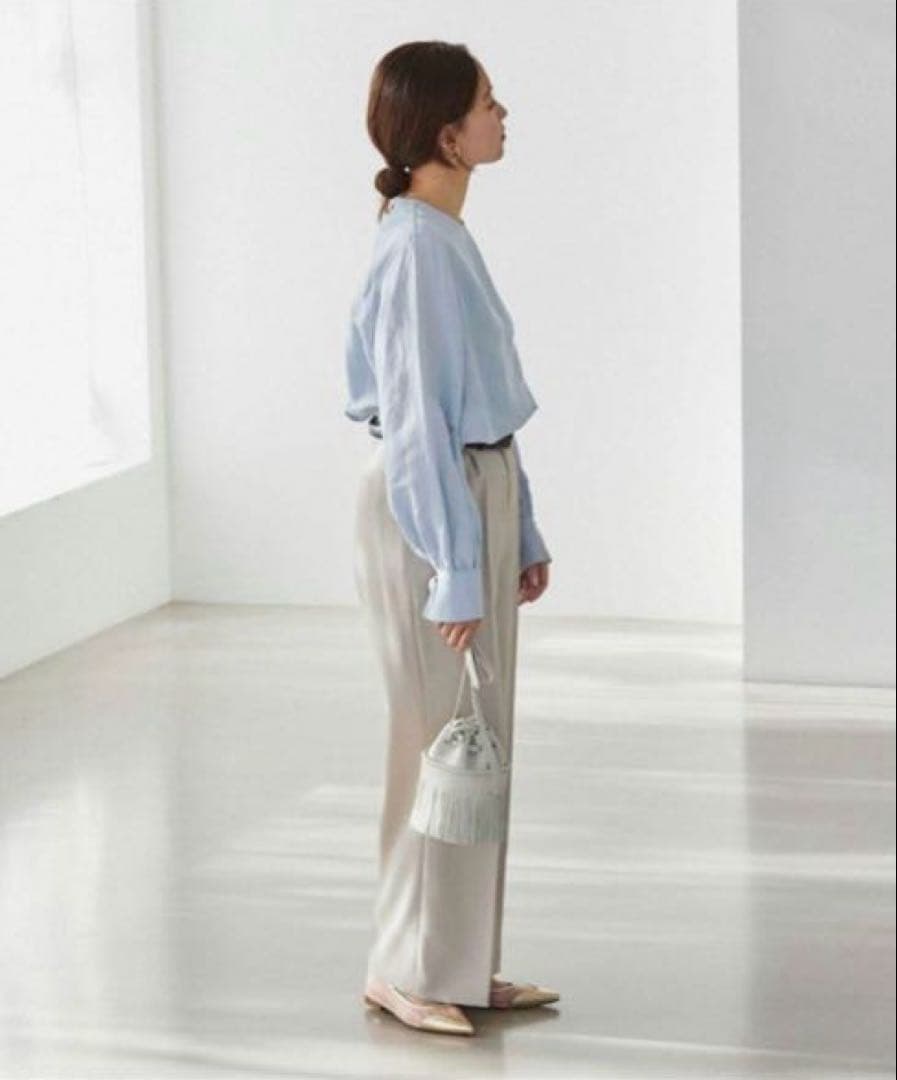 新品 イエナ ラミーリヨセルノーカラーブラウス