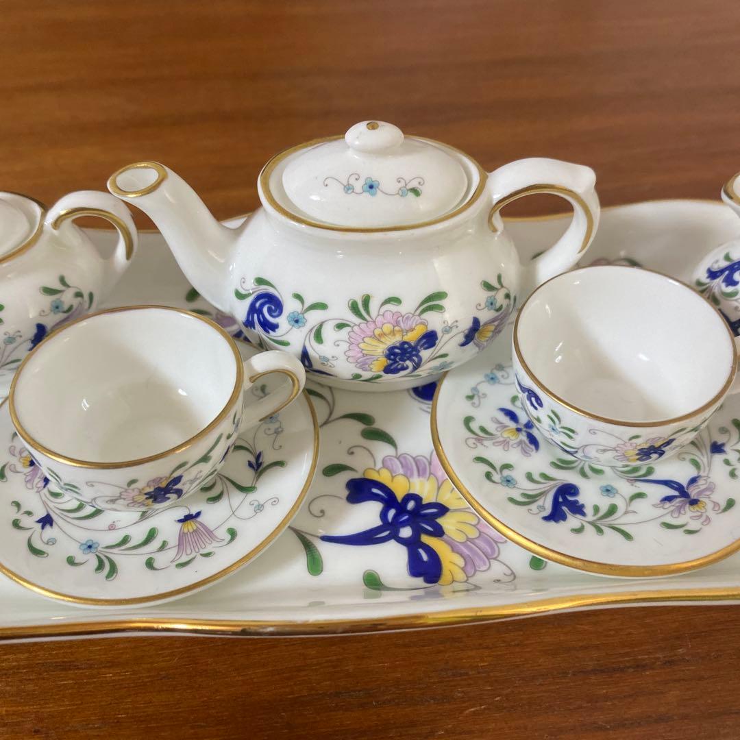 英国　コールポート パジェント　ペイジェント　ミニチュア　ティーセット