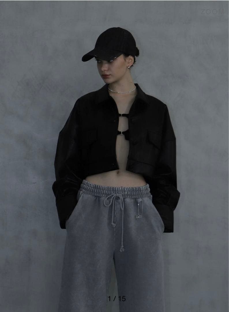 ジャケット・アウター meltthelady cropped leather like jacket