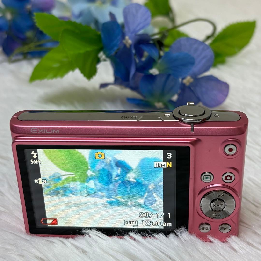 CASIO カメラ　EX-Z100 バッテリー　充電器　ピンク コンデジ　動作品