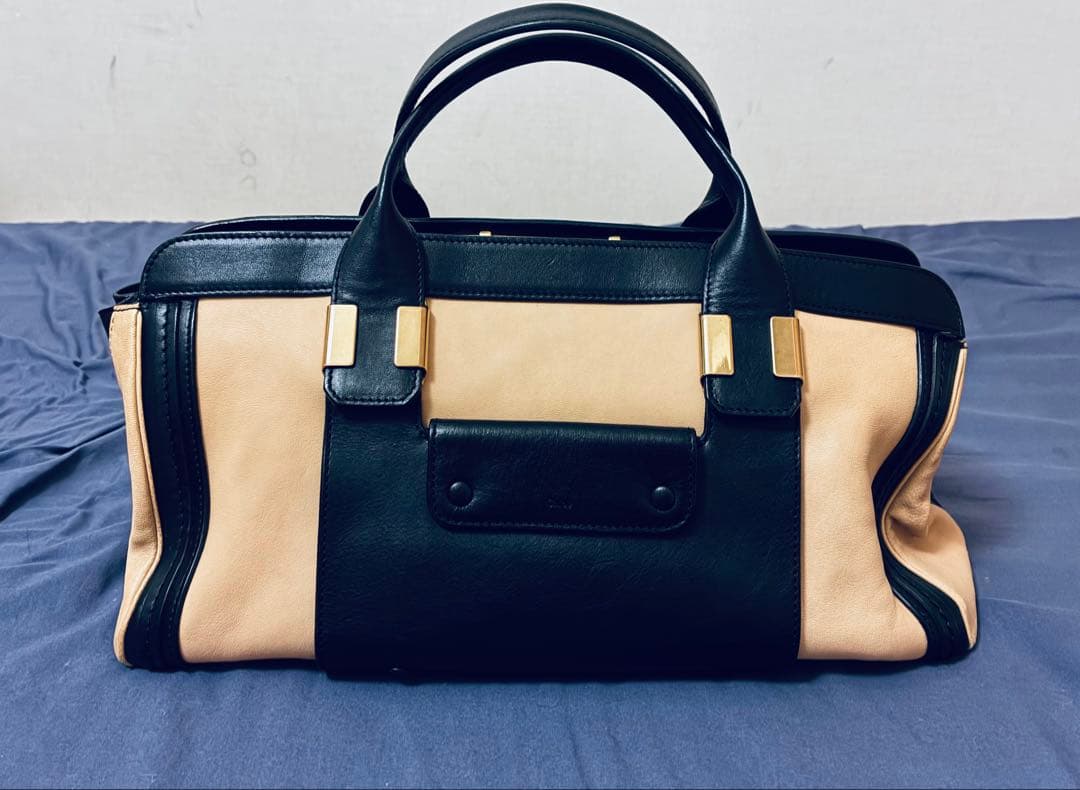 ナ*オ様 Chloé 2 wayバッグ 黒/ベージュ