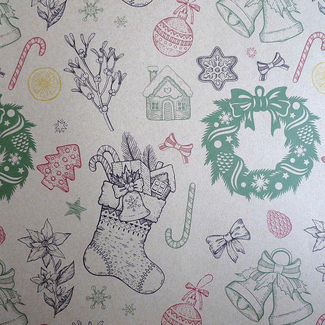 【ゆう様】R268クリスマスの包装紙6枚セット(980)