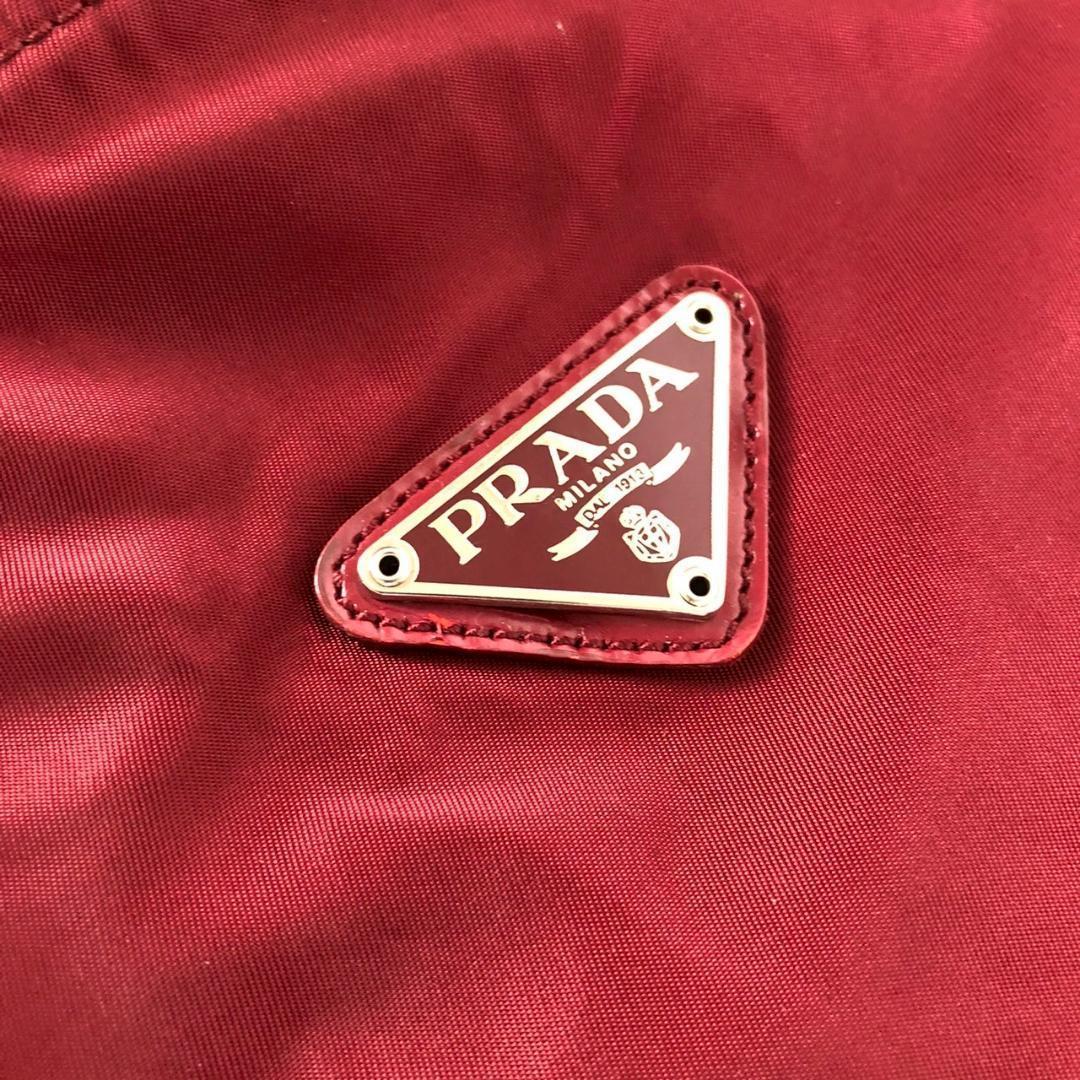 PRADA プラダ ナイロン ハンドバッグ レッド レディース ブランド