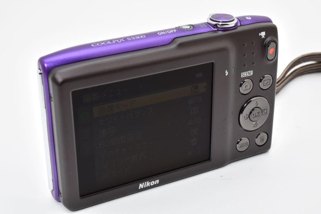 【美品】Nikon COOLPIX S3300 パープル　動作確認済