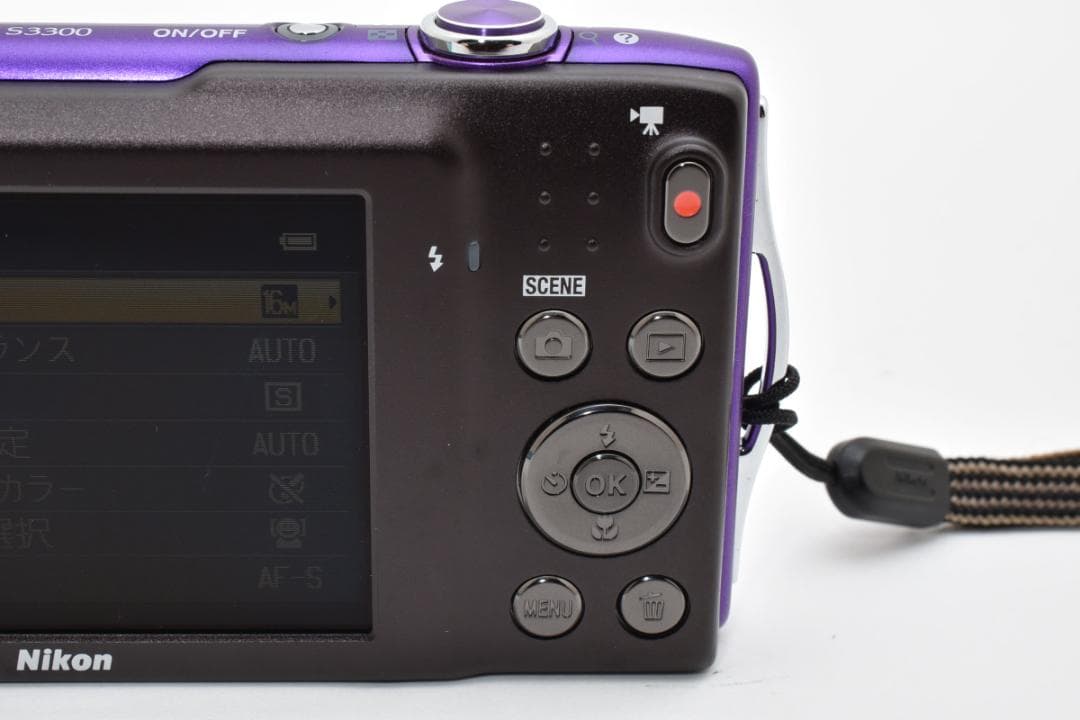 【美品】Nikon COOLPIX S3300 パープル　動作確認済