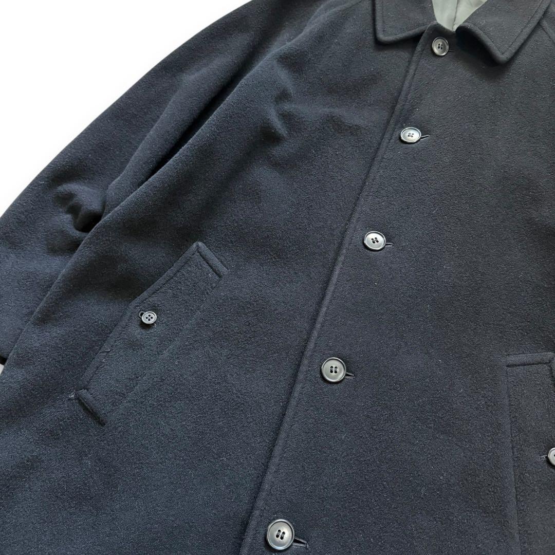 ジャケット・アウター 80s black angora wool balmacaan longcoat