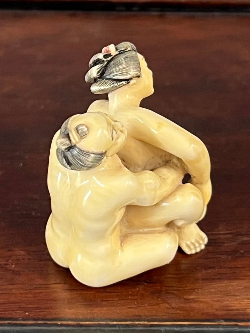 鈴坊 極上『浮世絵春画』 根付 　　（提げ物 /緒締め /重さ：22g